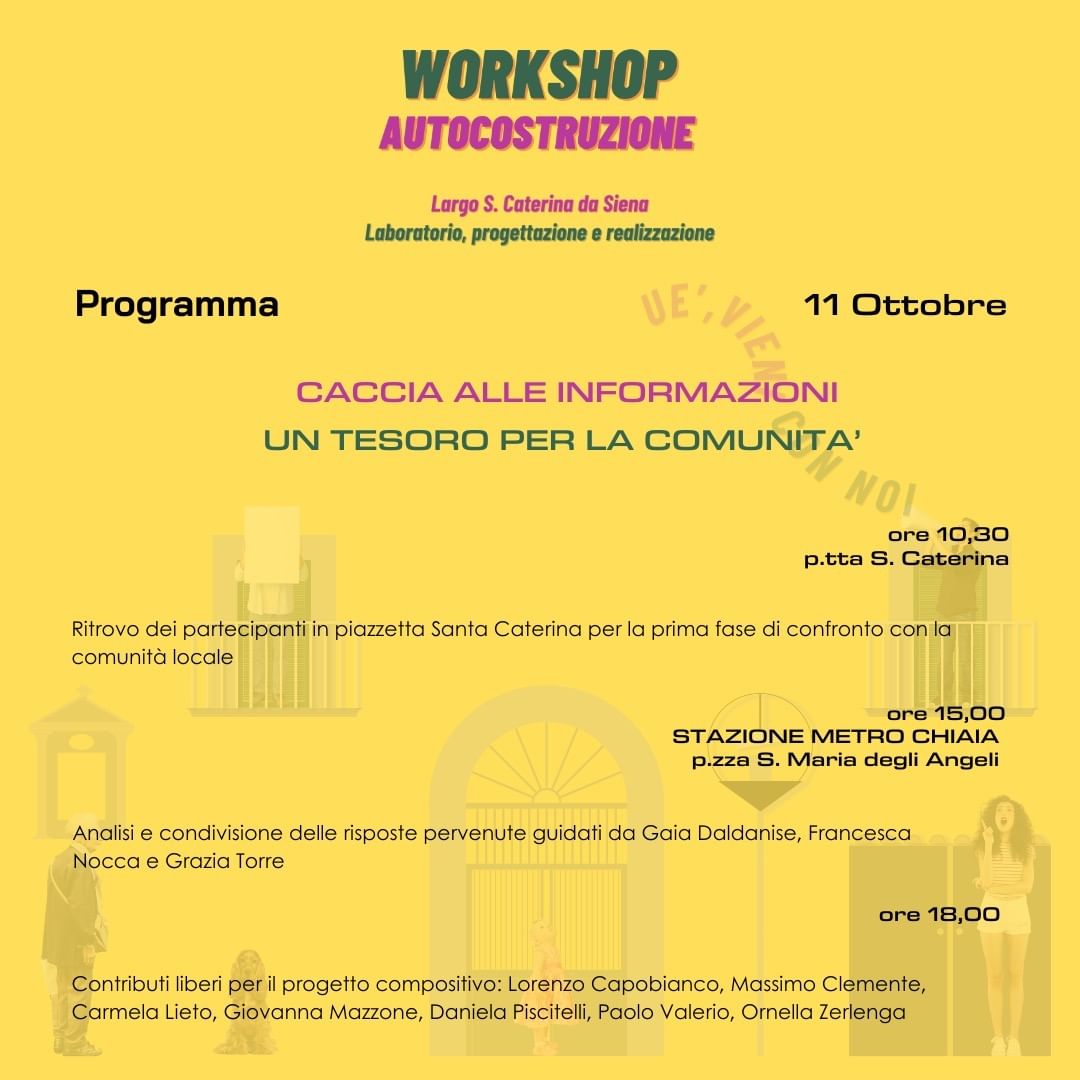Workshop di design e autocostruzione S. Caterina da Siena